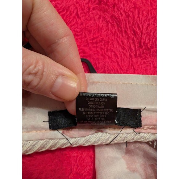 Badgley Mischka Sun Visor Hat Natural Watercolor Bow Adjustable One Size NWT - Picture 6 of 6